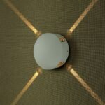 4W Lampă de perete LED Corp alb rotund Alb cald IP65