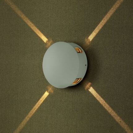 4W Lampă de perete LED Corp alb rotund Alb cald IP65