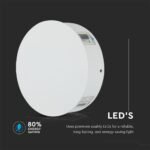 4W Lampă de perete LED Corp alb rotund Alb cald IP65 - Image 4