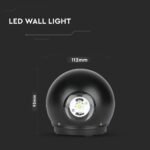 Lampă LED 6W Rotundă Corp Negru IP65 3000K - Image 3