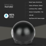 Lampă LED 6W Rotundă Corp Negru IP65 3000K - Image 4