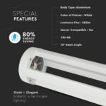 10W Lampă LED Corp Alb Înălțime 80cm 6400K - Image 3
