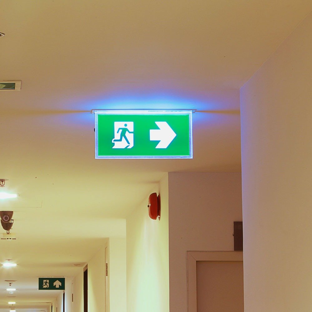 2W Lampă Exit LED Montaj Încastrat 6000K