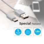 1m Cablu Tip C USB Alb Seria Pearl - Image 5