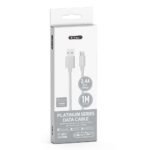 1m Cablu Micro USB Argintiu Seria Platinum - Image 3