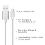 1m Cablu Micro USB Argintiu Seria Platinum - Image 5