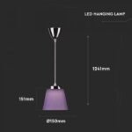7W Pendul LED Alb natural Corp Crom Violet - Image 2