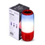 2*3W LED Lampă de masă Boxă USB & TF Slot de Card Slot Roșu - Image 3