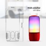 2*3W LED Lampă de masă Boxă USB & TF Slot de Card Slot Roșu - Image 4