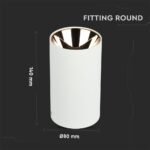 GU10 Suport Rotund Alb & Rose Gold - Image 3
