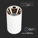 GU10 Suport Rotund Alb & Rose Gold - Image 5