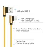 1m Cablu Tip C USB Auriu Seria Diamond - Image 4