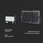 Proiector LED 10W Solar Detașabil Corp Negru 4000K - Image 4