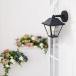 Lampă Perete E27 Negru Mat Sticlă Clară