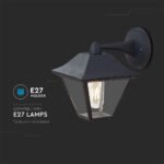 Lampă Perete E27 Negru Mat Sticlă Clară - Image 3