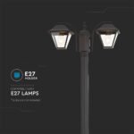 Lampă Stâlp 2 x E27 2280mm IP44 Negru - Image 4