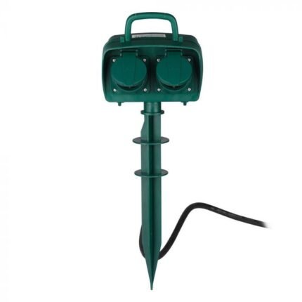 Prelungitor Grădină 4 Intrări Suport 3G 1.5mm x 3m IP44 Verde