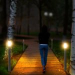 E27 Bollard Lamp 110cm PIR Senzor Oțel Inoxidabil Satin Nichel IP44 - Image 2