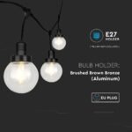 Instalatie luminoasă LED 3M 6 Becuri Negru Mat IP65 - Image 4