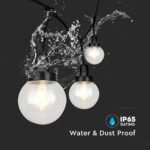 Instalatie luminoasă LED 3M 6 Becuri Negru Mat IP65 - Image 5