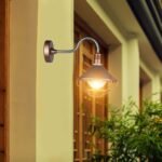 Lumina de Perete Mat Rose Gold Metalic E27 IP65 Jos - Image 2