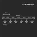 Instalatie luminoasă LED 3M 6 Becuri Mat Rose Gold IP65 - Image 2
