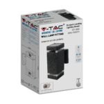 Lumină de Perete LED Corp Negru IP44 E27 Pătrat - Image 2