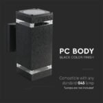 Lumină de Perete LED Corp Negru IP44 E27 Pătrat - Image 4