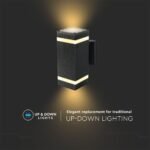 Lumină de Perete LED Corp Negru IP44 E27 Pătrat - Image 5