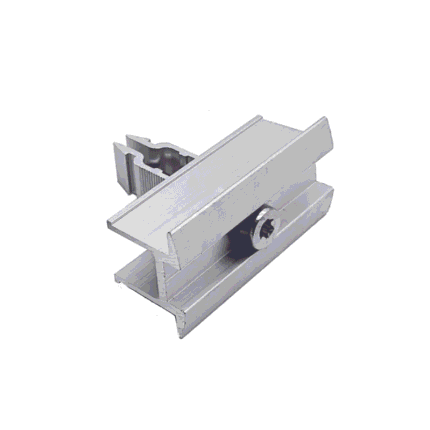 Clema dubla panouri fotovoltaice 30mm pentru Profil Tip H
