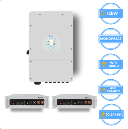 Invertor Deye 12kW, SUN-12K-SG02LP1-EU-AM3 + Acumulator Pytes 10.24kWh, v5a