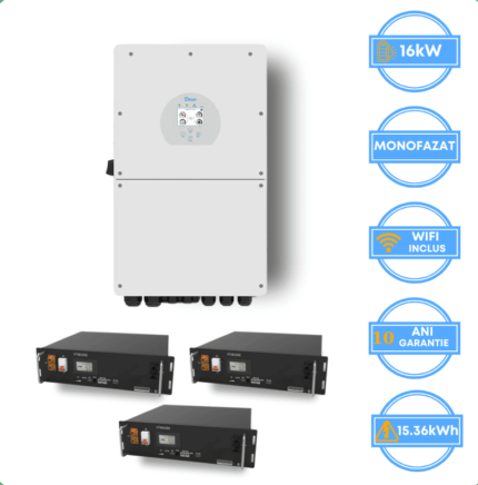 Invertor Deye 16kW, SUN-16K-SG01LP1-EU + Acumulator V-TAC 15.36kWh