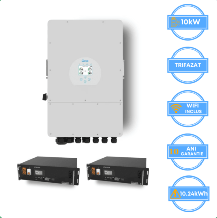 Invertor Deye 10kW, SUN-10K-SG05LP3-EU-SM2 + Acumulator V-TAC 10.24Wh