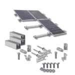 Kit structură pentru 3 panouri fotovoltaice, 1 rând, țiglă metalică