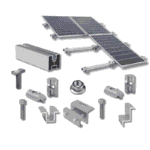 Kit structură pentru 3 panouri fotovoltaice, 1 rând, tablă fălțuită